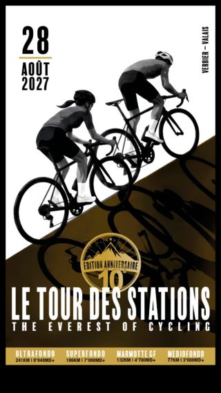 Tour des Stations – 10e édition – Inscriptions ouvertes !

10 ans de Tour des Stations. 10 ans de challenge. 10 ans d'exploits. 10 ans de souvenirs. 🥹

Bref, 10 années où toutes les émotions se sont mêlées et, au final, 10 ans de bonheur. 🥳

Les inscriptions s'ouvrent aujourd'hui pour la dixième fois et on se réjouit de t'accueillir le 28 août 2027 à @verbier. 🚴⛰️

En route les amis !

___

10 years of the Tour des Stations. 10 years of challenges. 10 years of feats. 10 years of memories. 🥹

In short, 10 years in which all kinds of emotions have come together and, ultimately, 10 years of happiness. 😍

Registration opens today for the tenth time and we look forward to welcoming you on 28 August 2027 in @verbier 🚴⛰️

En route les amis !

#cycling #ultracycling #cyclingswitzerland 
#valaiswallis